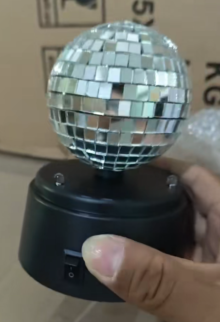 Rotating Disco Mirror Ball Light